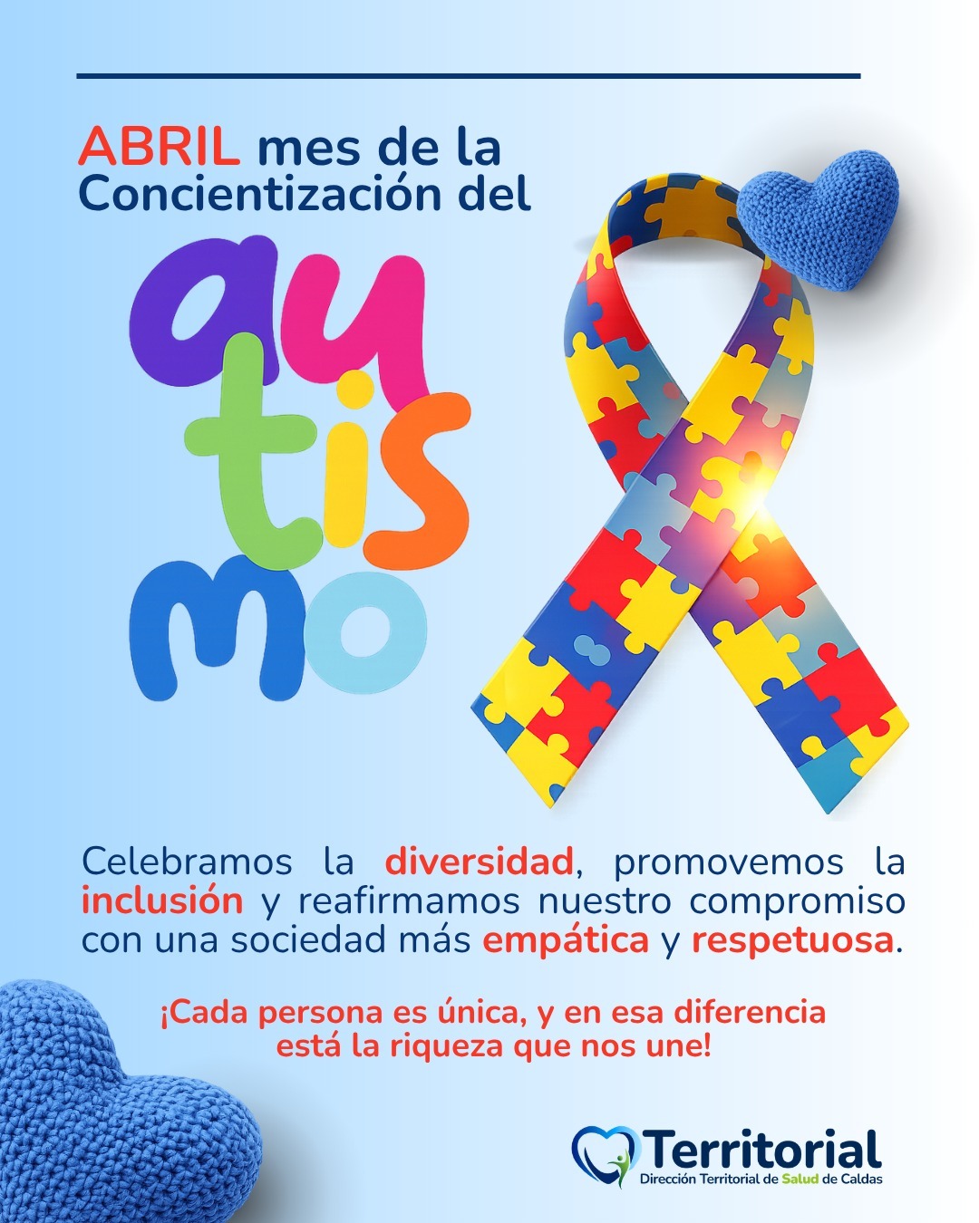 Territorial de Salud de Caldas promueve la inclusion y concientizacion sobre el autismo
