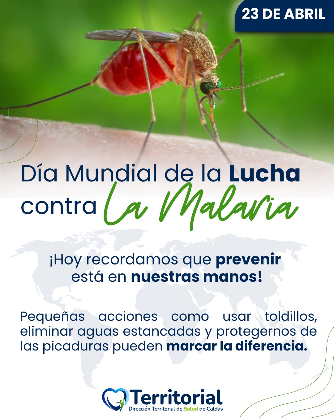 Territorial de Salud de Caldas refuerza llamado a la prevencion en el Dia Mundial Contra la Malaria