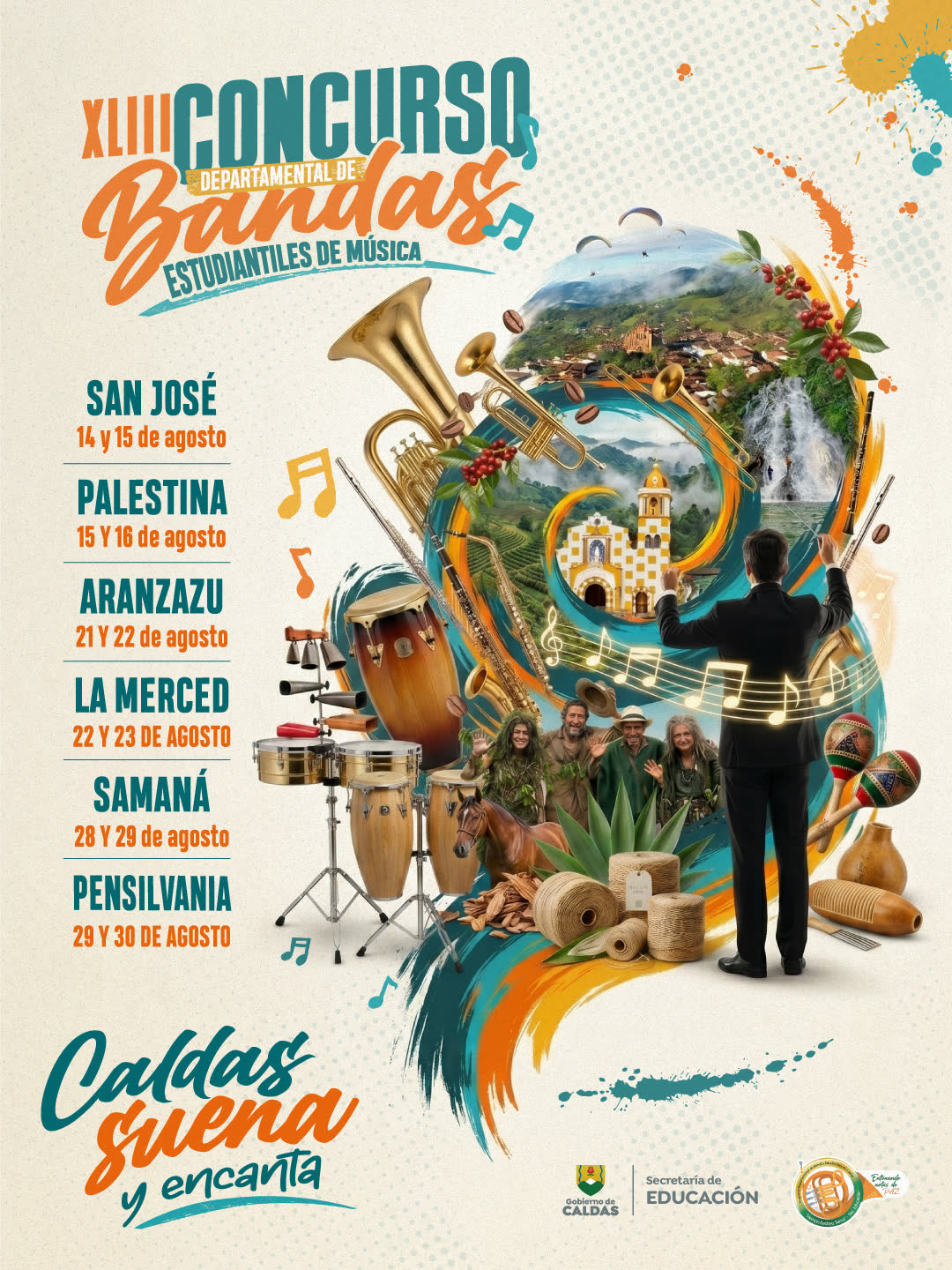 La musica estudiantil volvera a sonar en Caldas con el Concurso Departamental de Bandas Hernan Bedoya Serna que se desarrollara en agosto