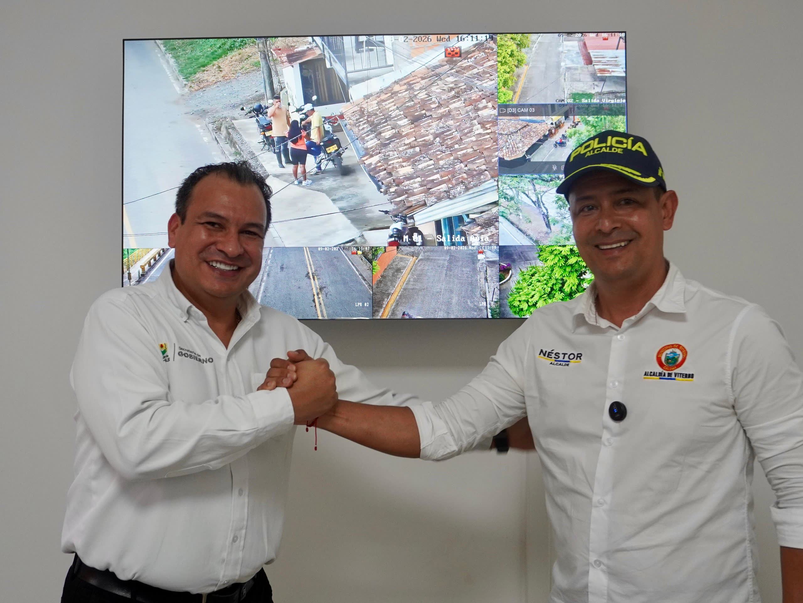 Tras gestiones del Gobierno de Caldas y la Alcaldia, Viterbo estrena su primer sistema de videovigilancia e inteligencia artificial: inversion supera los $740 millones
