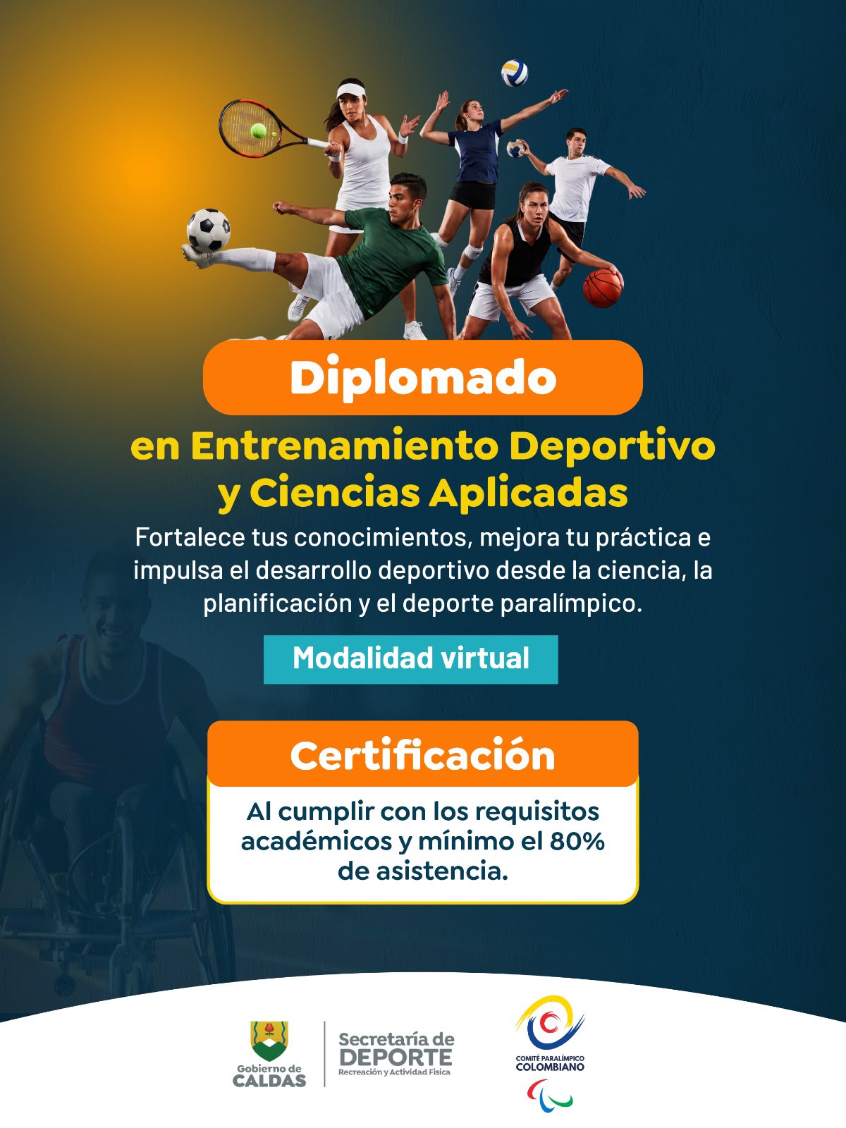 Este miercoles inicia el Diplomado en Entrenamiento Deportivo y Ciencias Aplicadas que ofertara el Gobierno de Caldas: ultimas horas para inscribirse