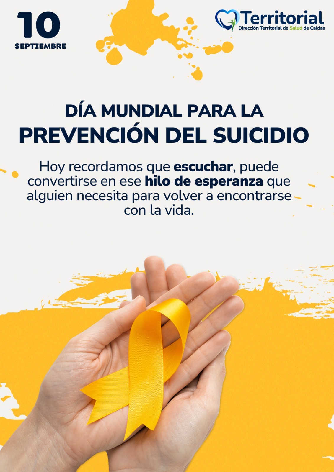 Direccion Territorial de Salud de Caldas fortalece acciones de salud mental en el Dia Mundial para la Prevencion del Suicidio