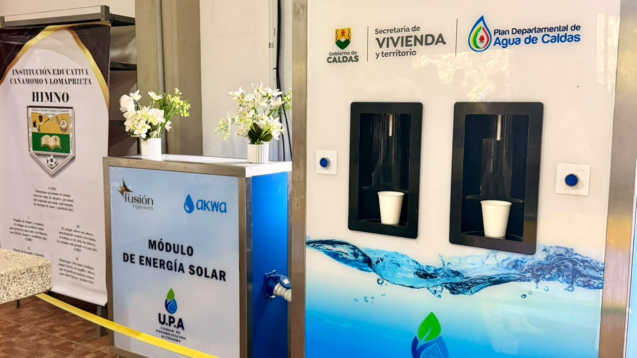 Gobernacion de Caldas entrego planta potabilizadora a institucion indigena de Supia: 220 estudiantes ya tienen agua segura en su colegio