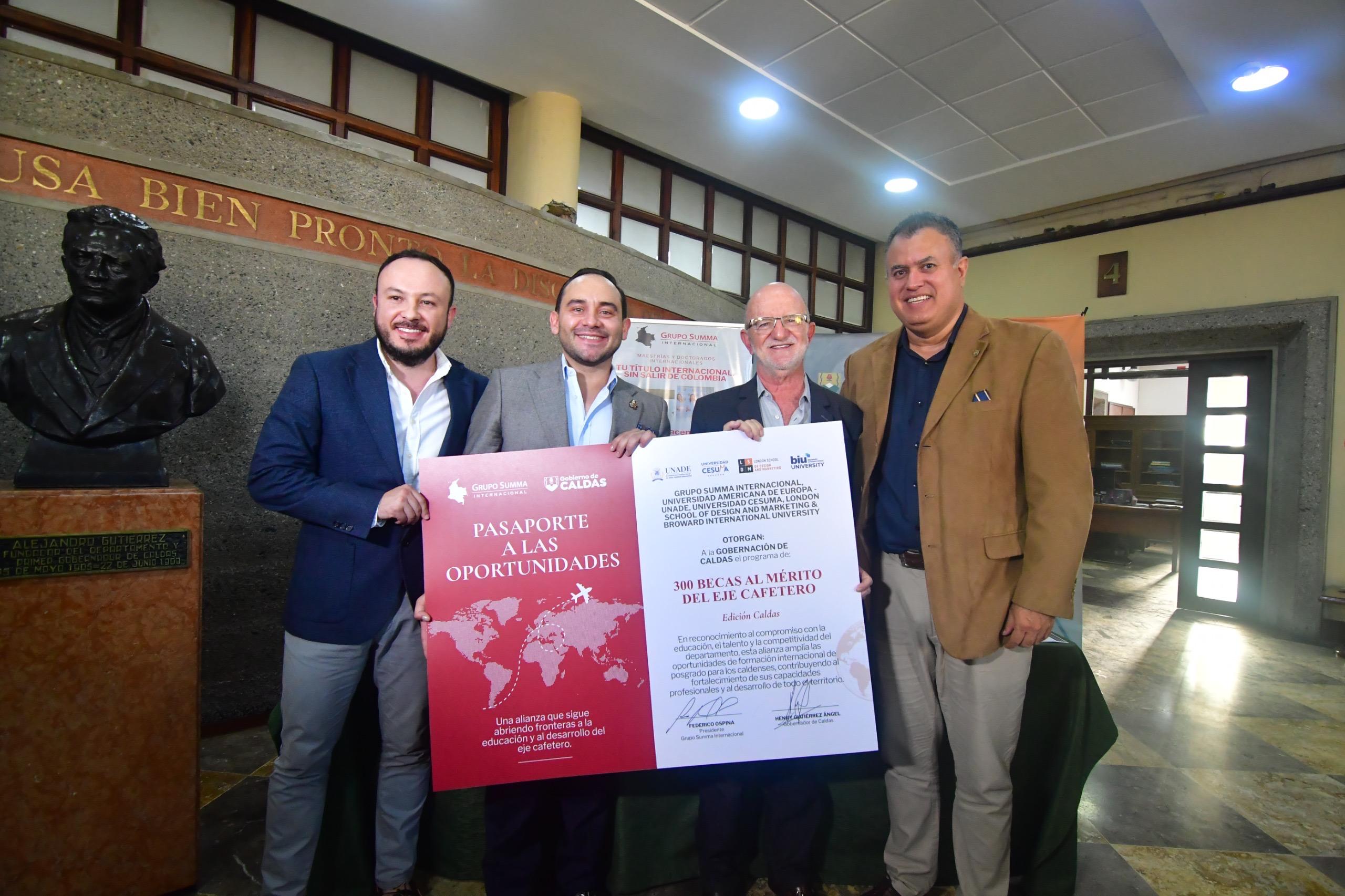 Caldas brinda oportunidades de educacion internacional con 300 becas de hasta el 70 % para funcionarios, colaboradores, docentes y sus familias