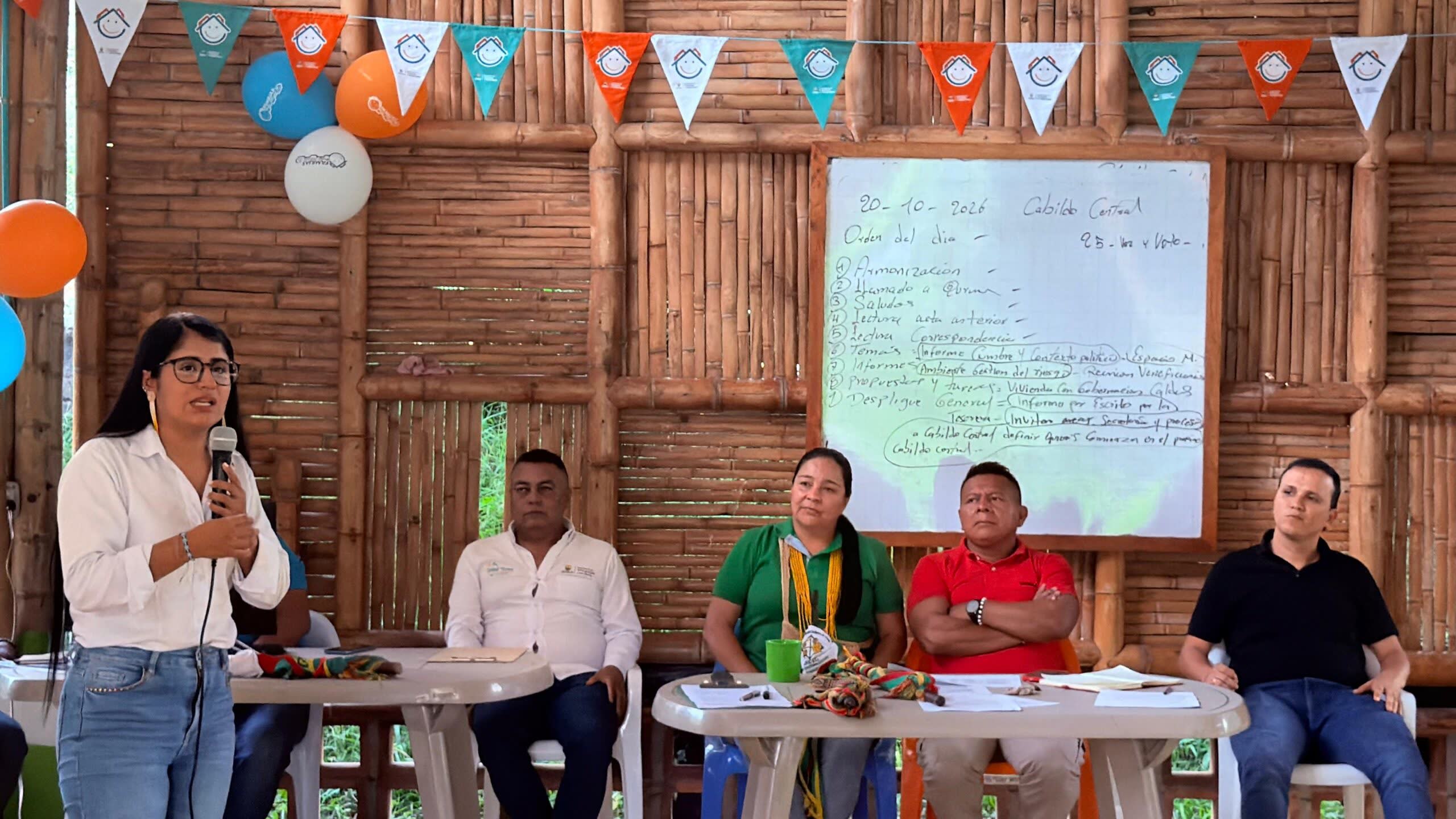 Gobierno de Caldas socializa inicio de proyecto de vivienda por $1.897 millones para 21 familias indigenas de San Lorenzo