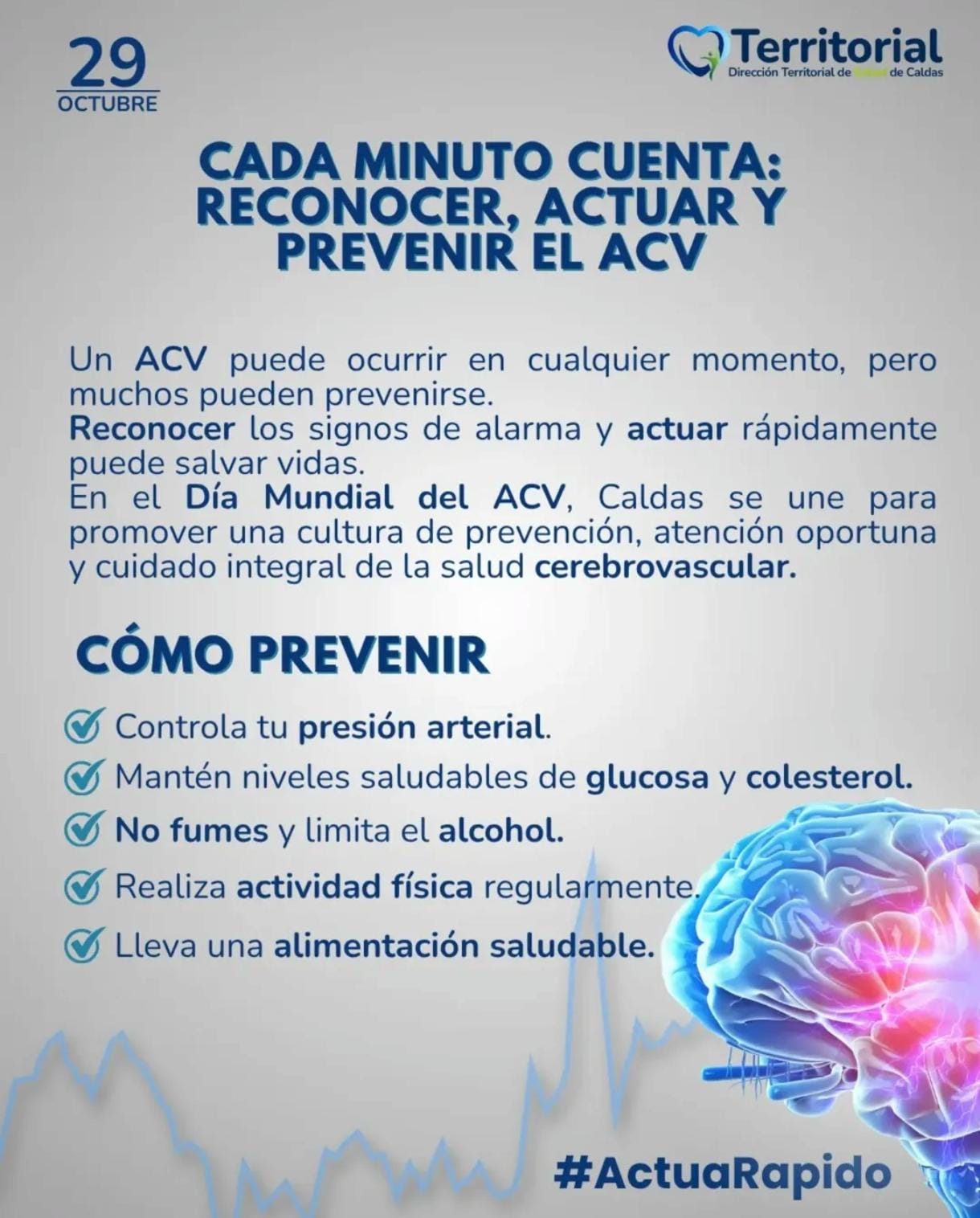Direccion Territorial de Salud de Caldas fortalece la prevencion y atencion oportuna del ataque cerebrovascular
